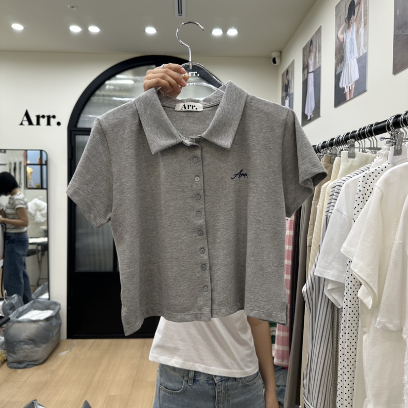 ARR韓國直郵㊣女裝新款25春夏推薦時尚休閑人氣熱賣T恤口袋ARRT恤圖色3
