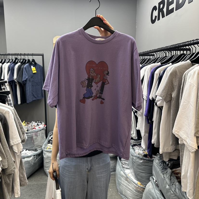 CREDITO韓國㊣直郵東大門代購女裝新品熱賣25春夏推薦休閑T恤CREDITOT恤圖色2