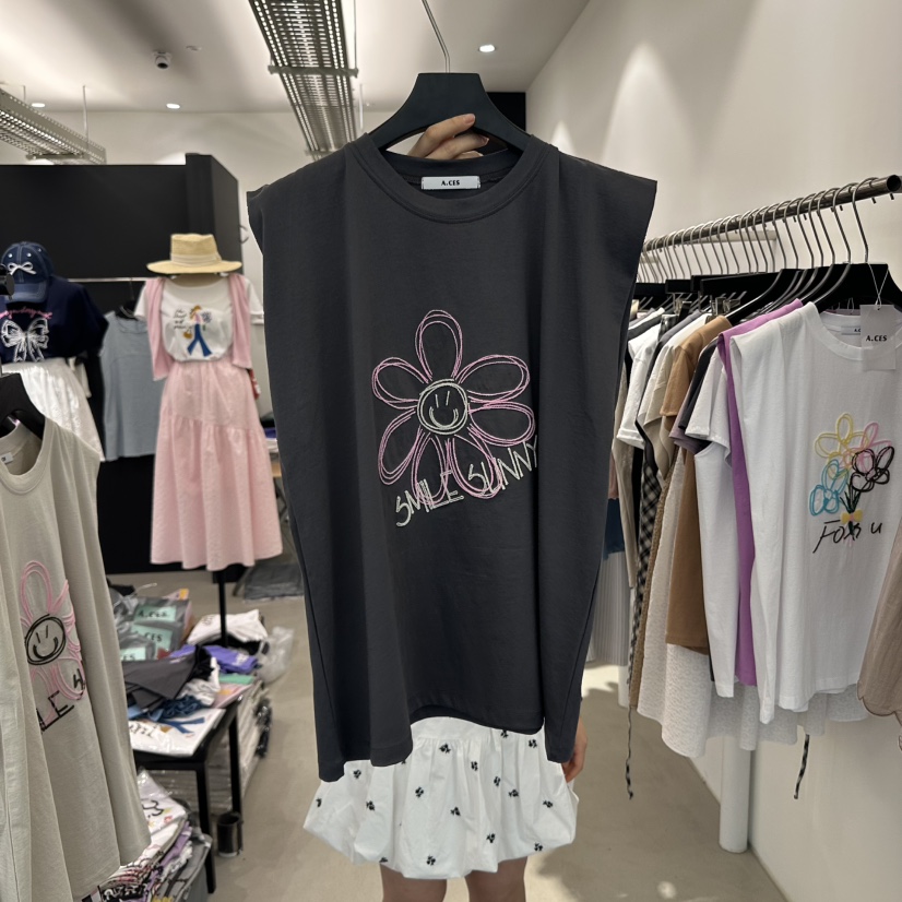 A.CES東大門實拍女裝新款時尚25春夏休閑真品熱賣吊帶背心A.CES吊帶/背心圖色4