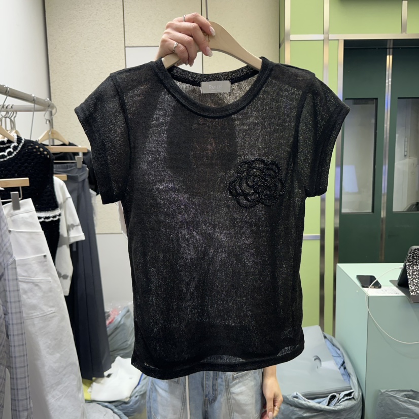 REIZ韓國直郵女裝新品熱賣推薦25春夏人氣時尚休閑真品職業T恤REIZT恤圖色2
