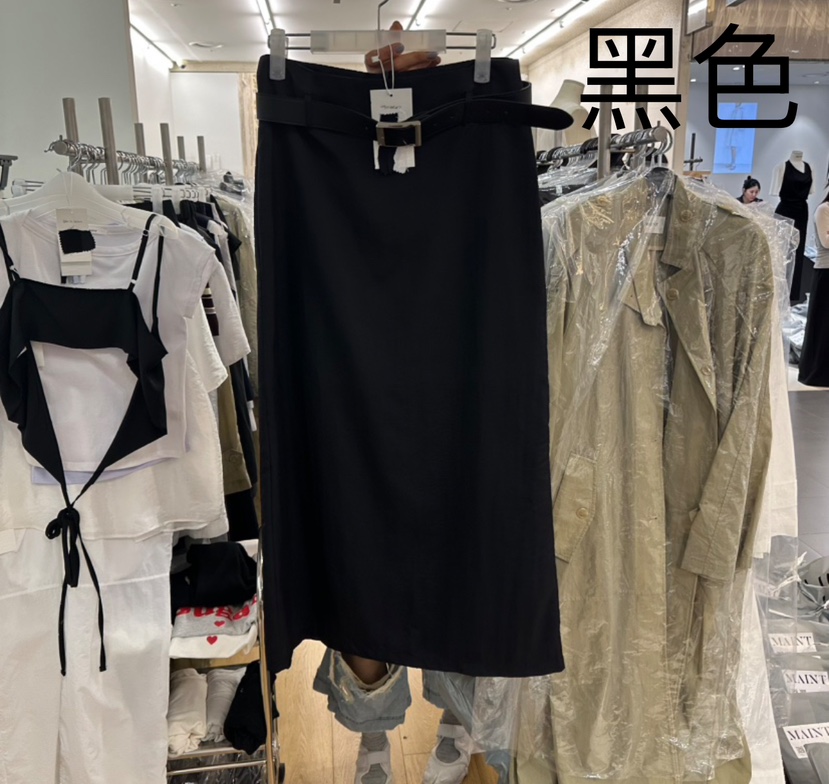 MAINT韓國直郵女士新款職業人氣時尚熱賣推薦真品長裙含腰帶MAINT長裙圖色3