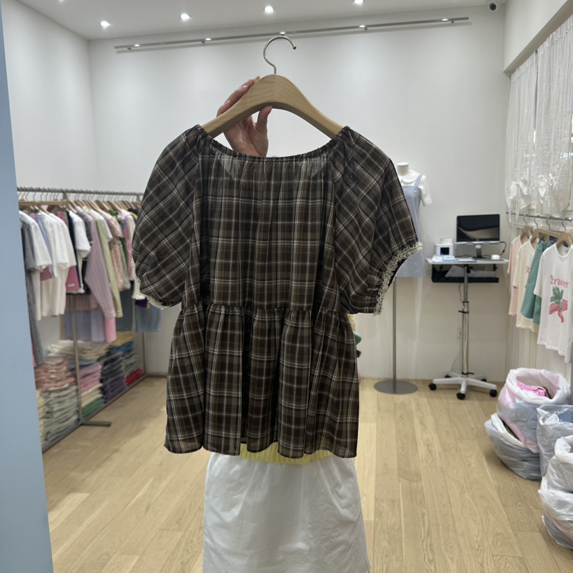 FURE韓國直郵女裝新品25春夏真品職業休閑人氣時尚襯衫蕾絲衫FURE襯衫/蕾絲衫