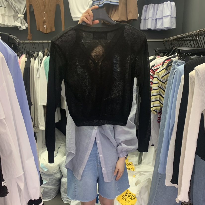 LONE STAR東大門直郵女士新款職業真品推薦針織衫刺繡開衫LONE STAR針織衫