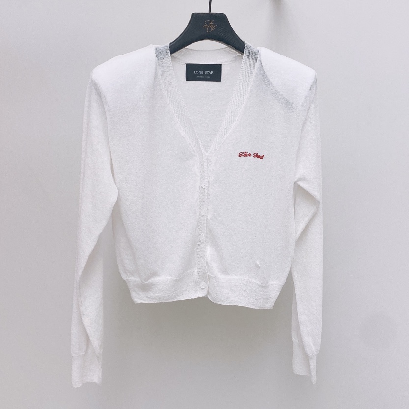LONE STAR東大門直郵女士新款職業真品推薦針織衫刺繡開衫LONE STAR針織衫圖色4