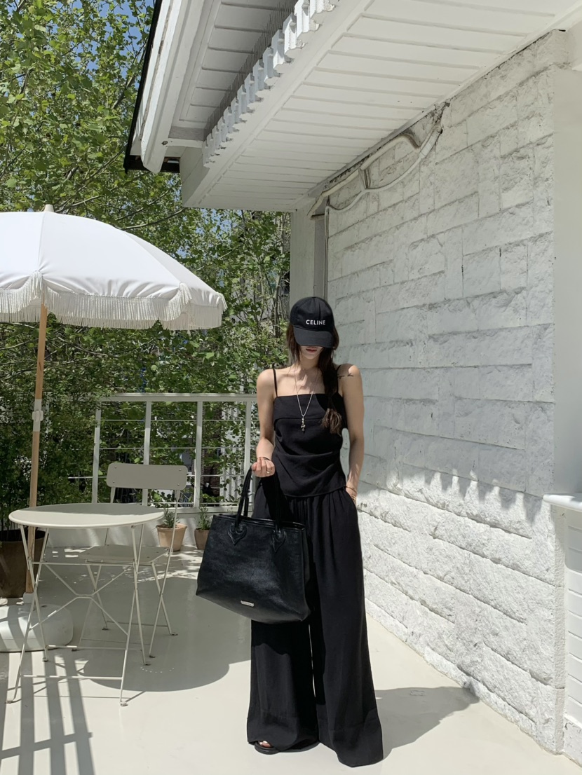 VIRKIN韓國代購女裝新款熱賣休閑時尚25春夏職業休閑褲亞麻VIRKIN休閑褲