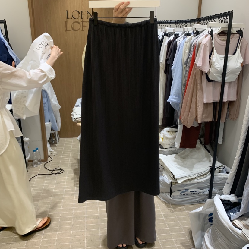 LOFN韓國代購女士新款人氣25春夏職業熱賣時尚真品推薦長裙LOFN長裙