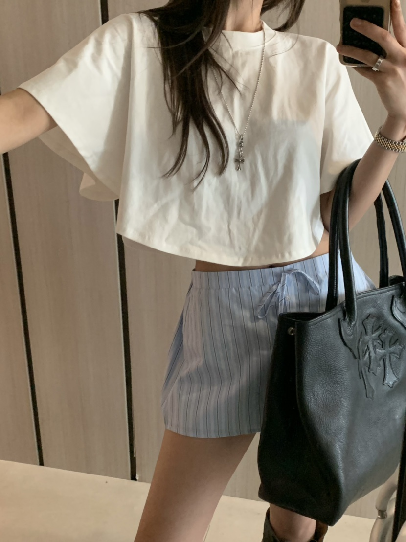 VIRKIN韓國代購女士新款推薦25春夏休閑時尚熱賣職業T恤斗篷VIRKINT恤圖色3