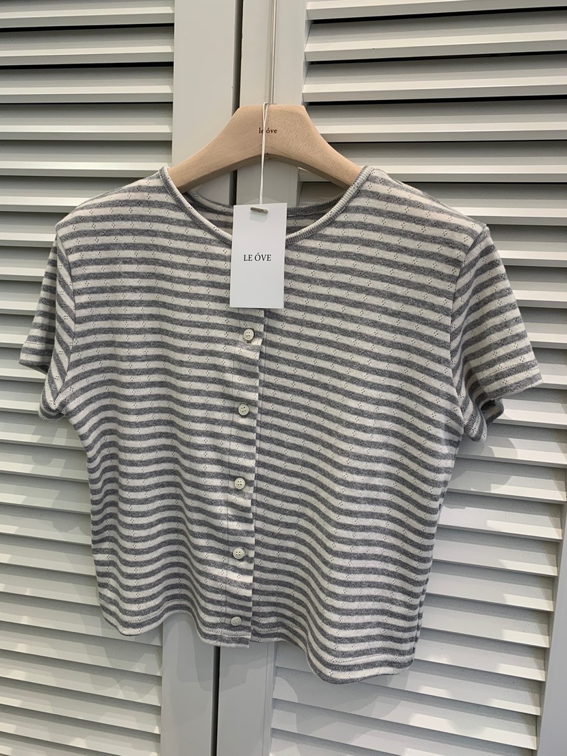 LE OVE/VERDI東大門實拍女裝新品熱賣推薦休閑職業25春夏T恤絨LE OVE/VERDIT恤圖色1