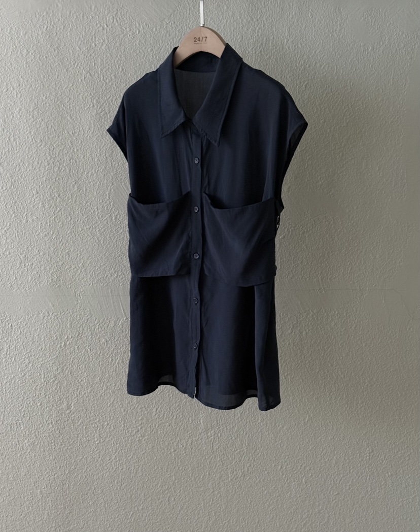 TWENTY FOUR SEVEN24-7東大門實拍女裝新品推薦襯衫蕾絲衫褶皺TEWNTY FOUR SEVEN24-7襯衫/蕾絲衫圖色2