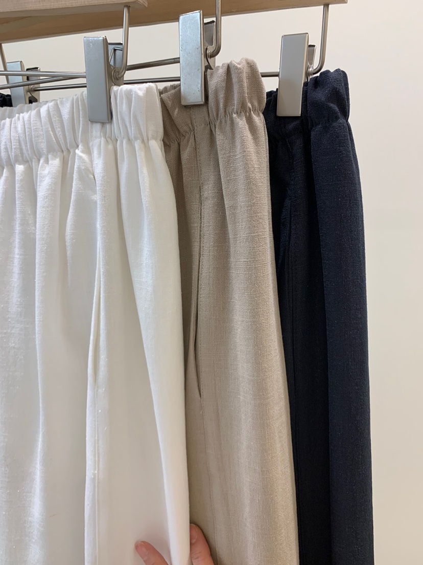 KNOCK東大門實拍女裝新品熱賣真品時尚休閑25春夏休閑褲亞麻KNOCK休閑褲