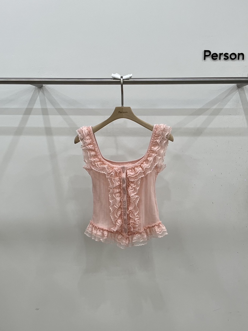 PERSON韓國代購女士新品熱賣時尚休閑25春夏職業襯衫蕾絲衫PERSON襯衫/蕾絲衫圖色4