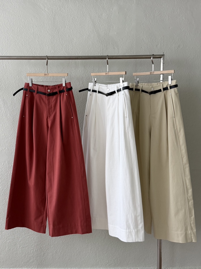 TWENTY FOUR SEVEN24-7韓國代購女裝新品職業休閑褲含腰帶TEWNTY FOUR SEVEN24-7休閑褲