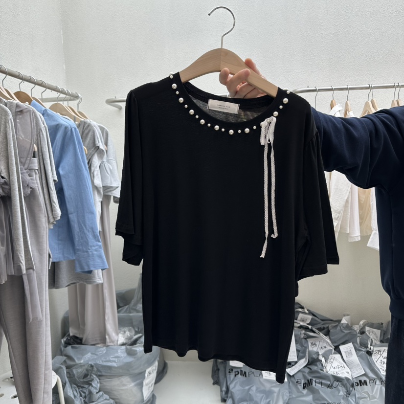 HUMMING BIRD東大門實拍女裝新品時尚休閑人氣熱賣T恤蕾絲HUMMING BIRDT恤圖色3