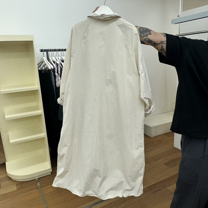 MYNAMEIS韓國直郵女士新品休閑熱賣職業推薦25春夏長款風衣MYNAMEIS長款風衣