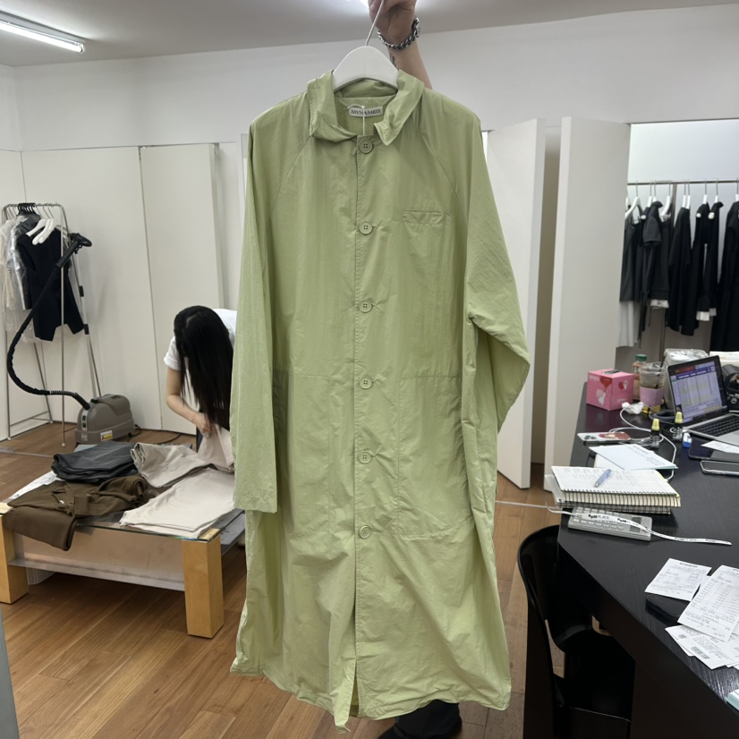 MYNAMEIS韓國直郵女士新品休閑熱賣職業推薦25春夏長款風衣MYNAMEIS長款風衣圖色2