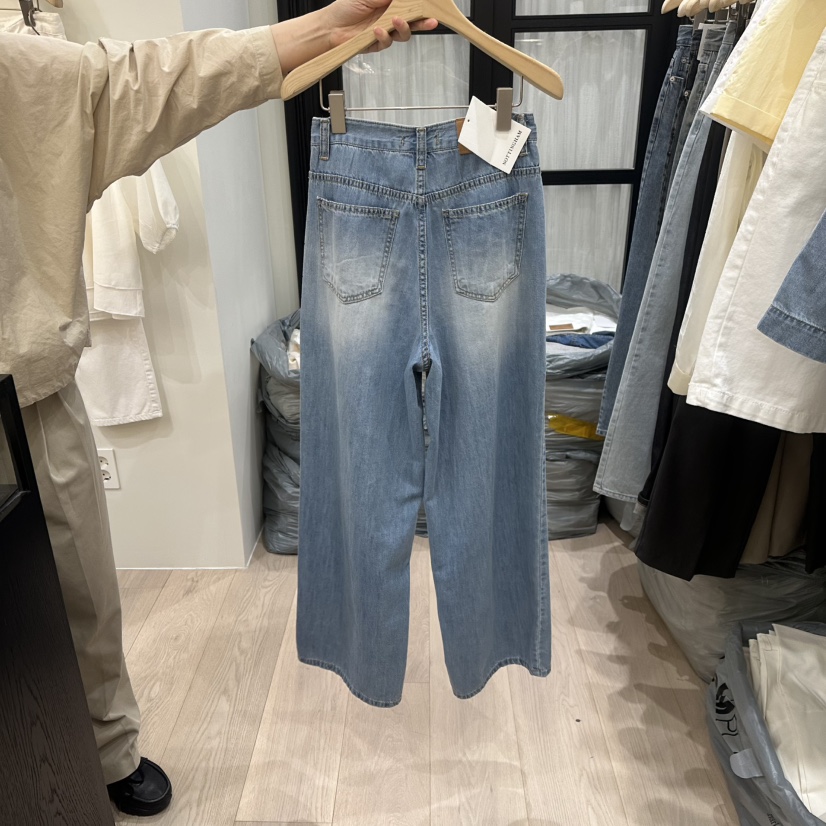 NOTTINGHAM韓國直郵女裝新品真品熱賣推薦人氣休閑25春夏牛仔褲NOTTINGHAM牛仔褲
