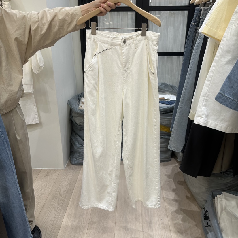 NOTTINGHAM韓國直郵女裝新品真品熱賣推薦人氣休閑25春夏牛仔褲NOTTINGHAM牛仔褲圖色2