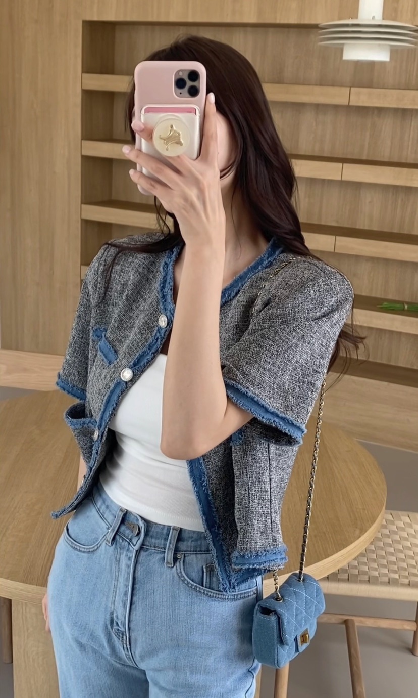 N BROWN韓國㊣直郵東大門代購女裝新品推薦時尚熱賣休閑夾克N BROWN夾克