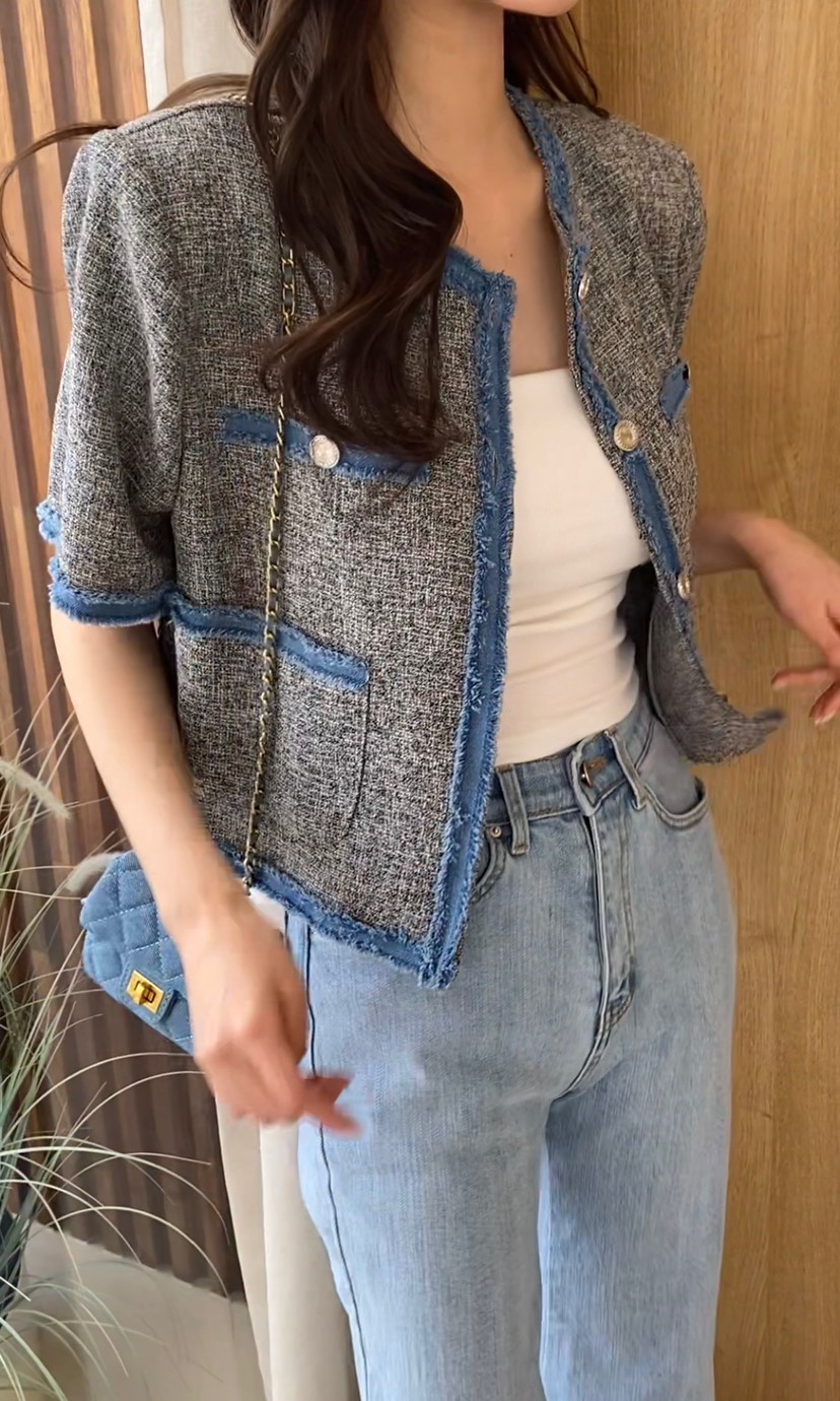 N BROWN韓國㊣直郵東大門代購女裝新品推薦時尚熱賣休閑夾克N BROWN夾克