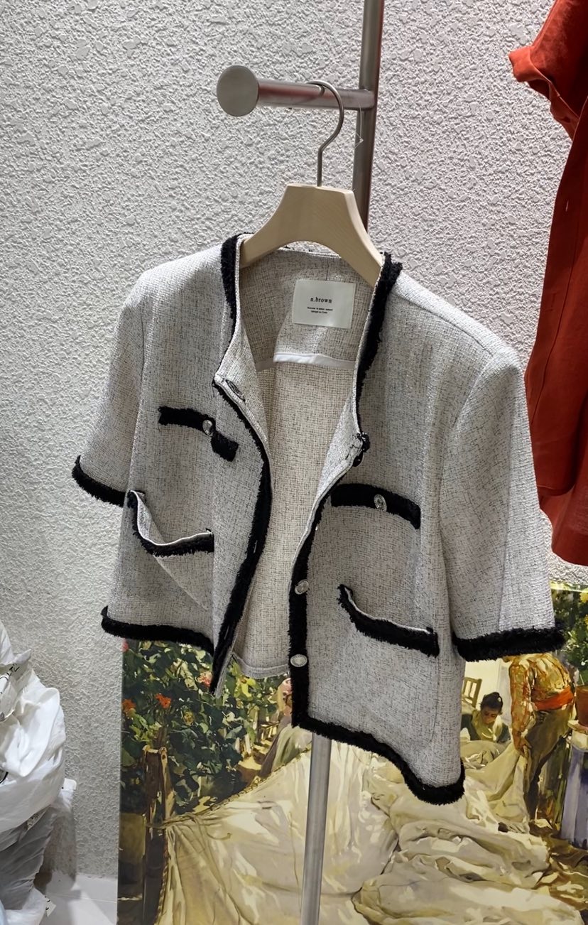 N BROWN韓國㊣直郵東大門代購女裝新品推薦時尚熱賣休閑夾克N BROWN夾克圖色3