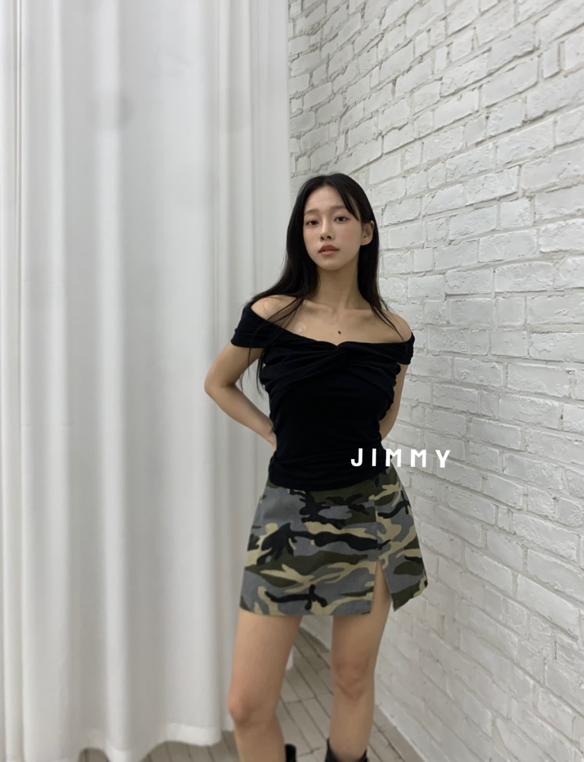JIMMY韓國㊣直郵東大門代購女裝新品時尚休閑25春夏T恤褶皺JIMMY/REMAKET恤