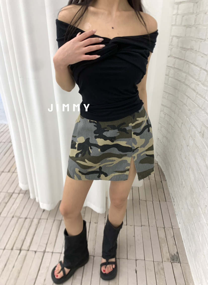 JIMMY韓國㊣直郵東大門代購女裝新品時尚休閑25春夏T恤褶皺JIMMY/REMAKET恤