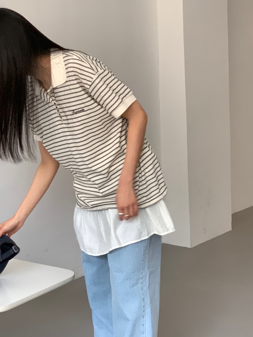 FAVE韓國直郵㊣女裝新品休閑熱賣推薦時尚人氣25春夏T恤FAVOURITET恤