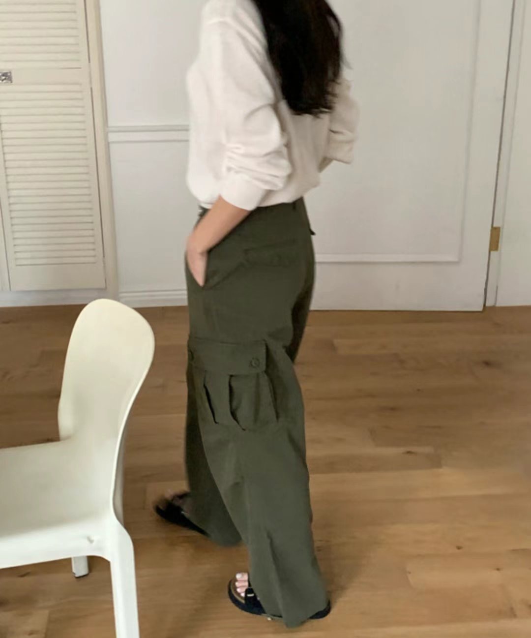 GENERATION-제너레이션-T韓國㊣直郵東大門代購女裝新品推薦休閑褲工裝褲GENERATION休閑褲