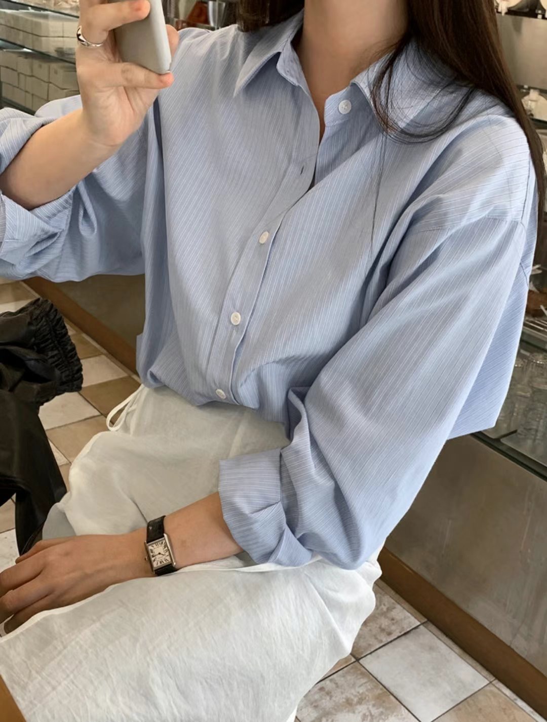 ORORA韓國直郵㊣女裝新品時尚人氣熱賣推薦25春夏襯衫蕾絲衫ORORA襯衫/蕾絲衫