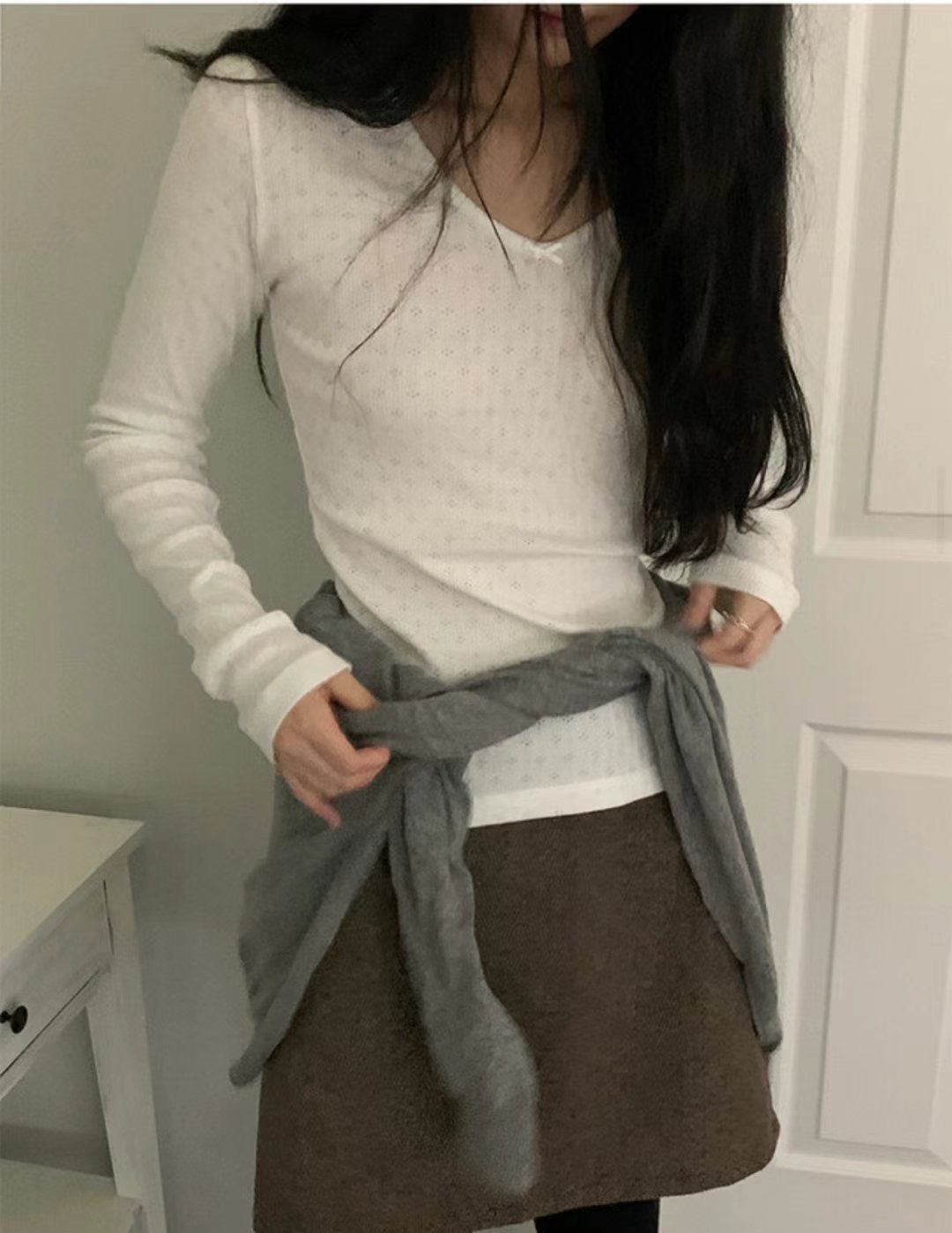 ORORA韓國直郵㊣女裝新款熱賣推薦25春夏時尚休閑人氣長袖T恤ORORA長袖T恤