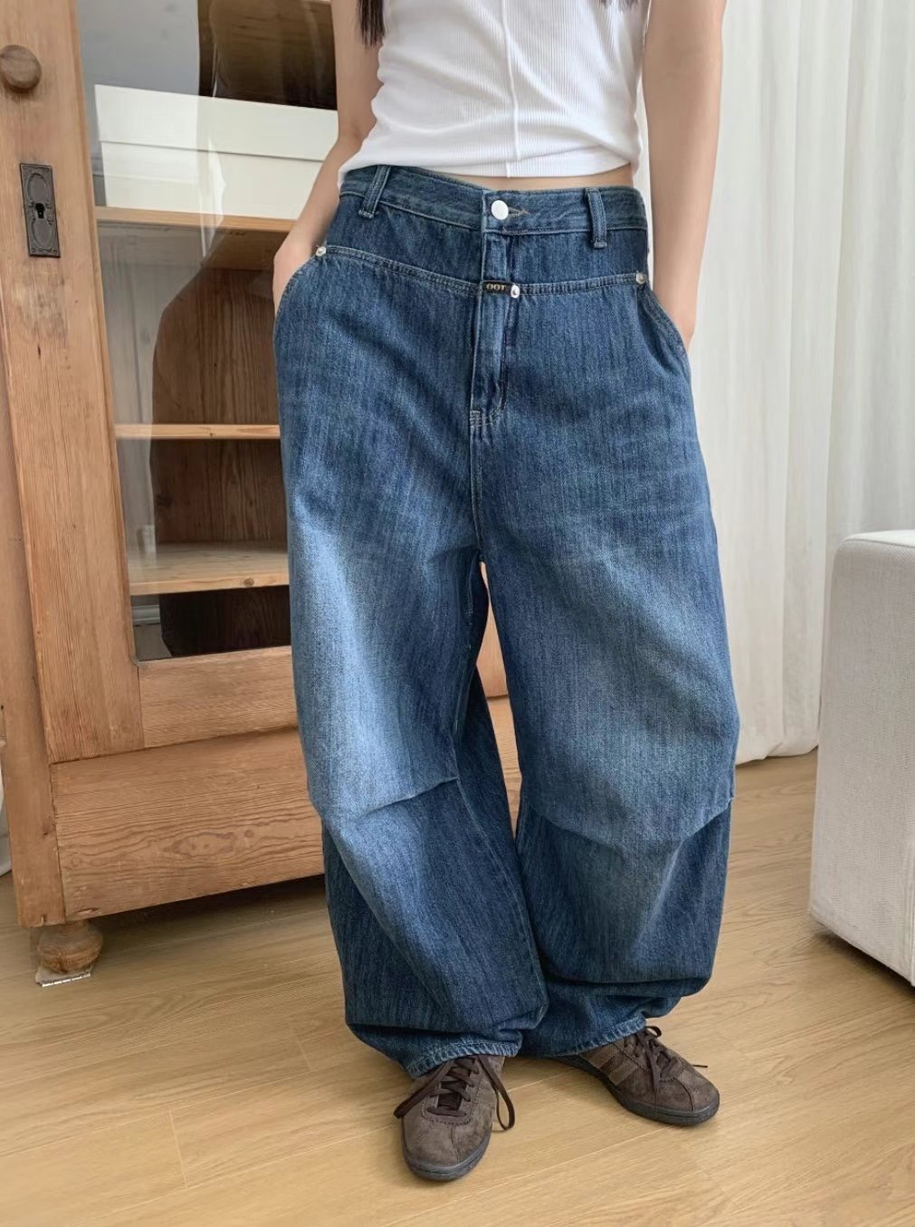 OOT韓國直郵㊣女裝新品熱賣推薦休閑25春夏人氣時尚牛仔褲OOT牛仔褲