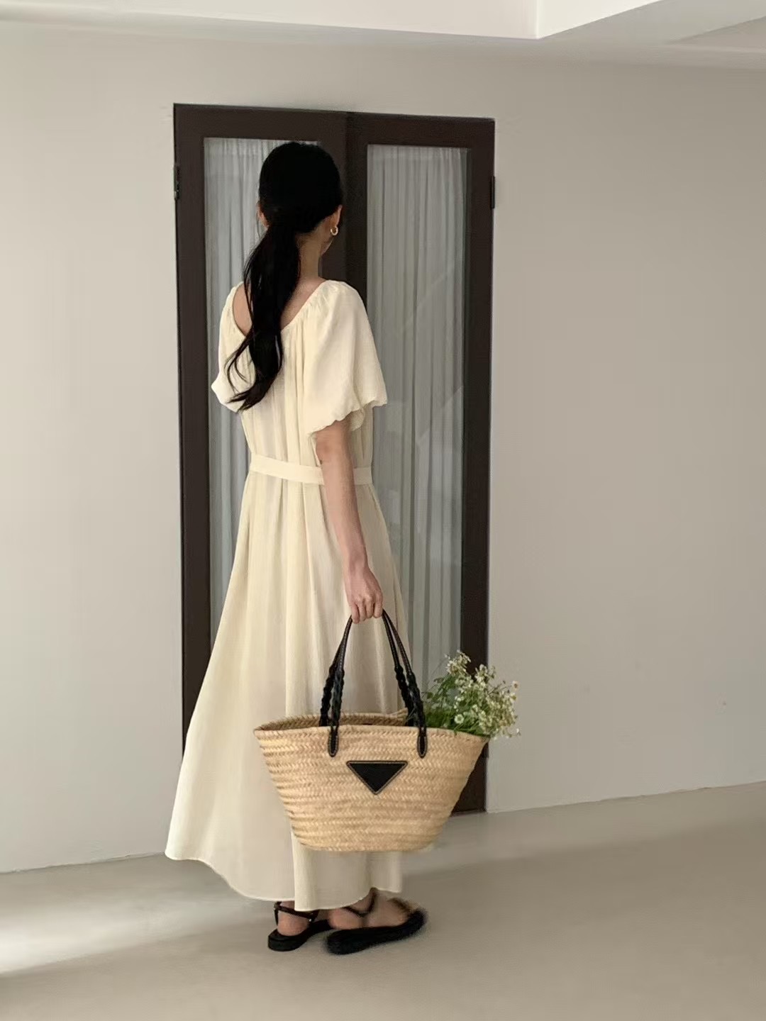 RENOUVEAU韓國㊣直郵東大門代購女裝新品熱賣休閑連衣裙含腰帶RENOUVEAU連衣裙