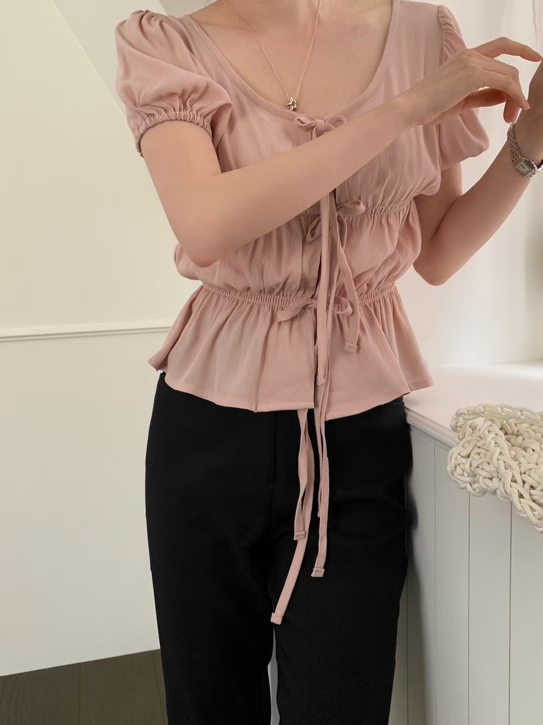 OUIR韓國直郵㊣女裝新款推薦25春夏時尚人氣熱賣襯衫蕾絲衫OUIR襯衫/蕾絲衫