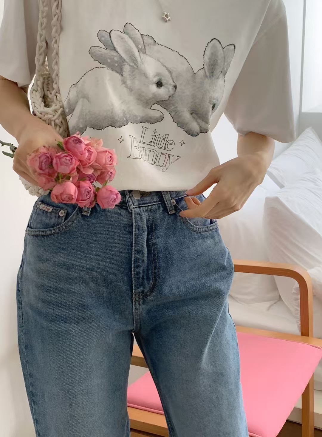 OUIR直郵韓國代購㊣女裝新款推薦休閑人氣熱賣25春夏牛仔褲OUIR牛仔褲