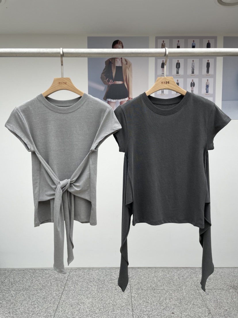 MADE-P韓國直郵㊣東大門實拍女裝新品熱賣休閑25春夏人氣T恤MADE-PT恤