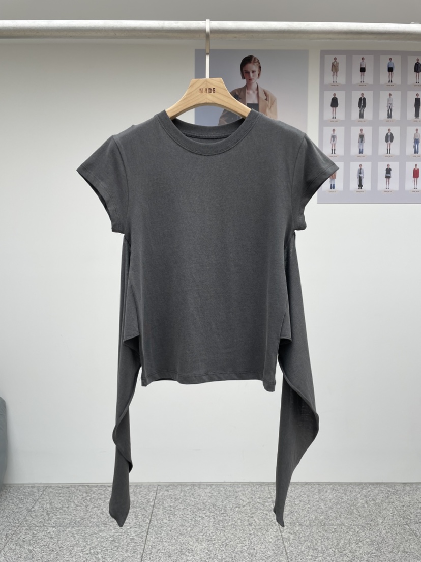 MADE-P韓國直郵㊣東大門實拍女裝新品熱賣休閑25春夏人氣T恤MADE-PT恤圖色2