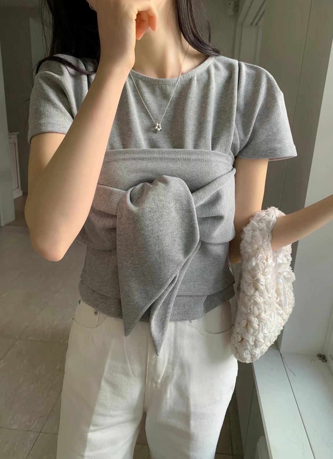 OUIR韓國直郵㊣東大門實拍女裝新品時尚推薦熱賣休閑針織衫OUIR針織衫