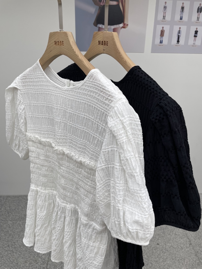 MADE-P韓國㊣直郵東大門代購女裝新品休閑時尚人氣襯衫蕾絲衫MADE-P襯衫/蕾絲衫