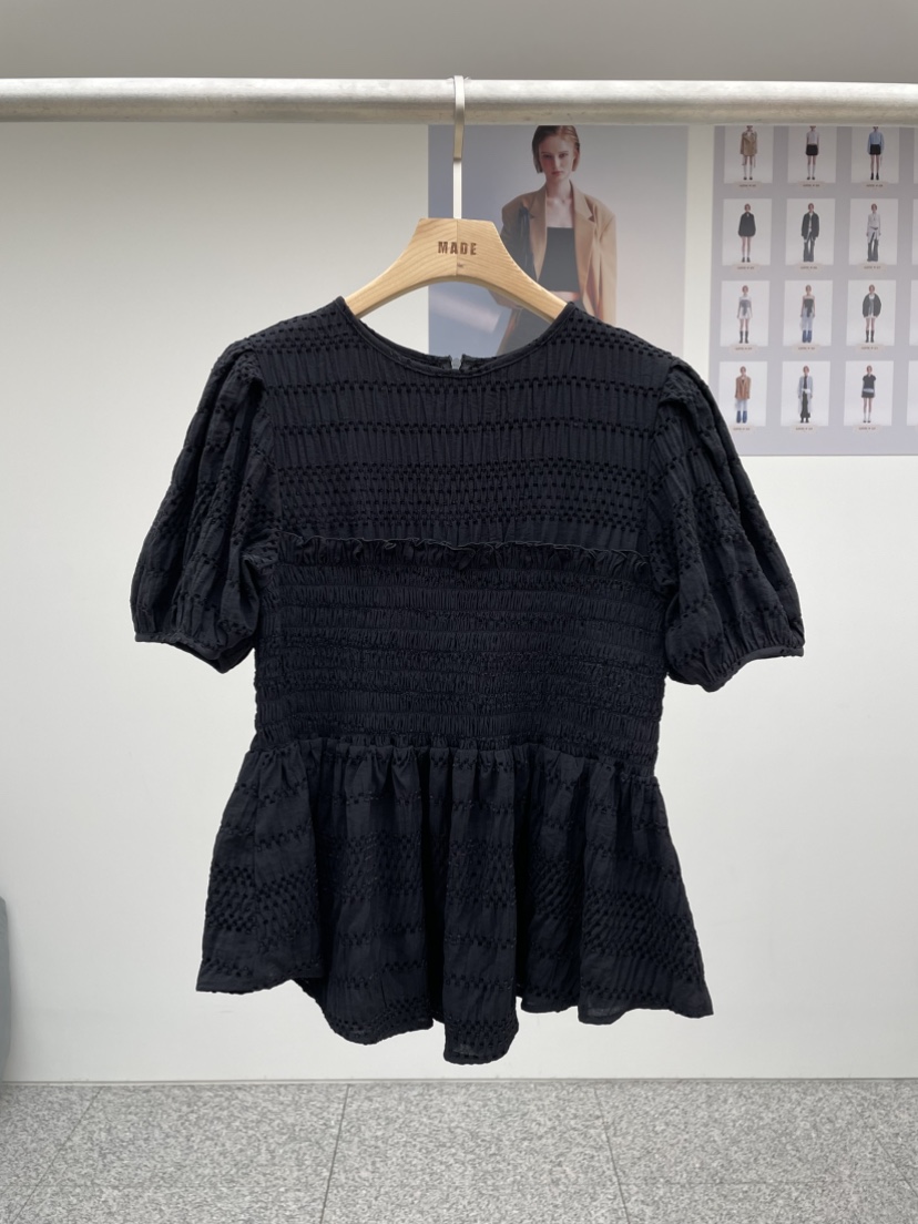MADE-P韓國㊣直郵東大門代購女裝新品休閑時尚人氣襯衫蕾絲衫MADE-P襯衫/蕾絲衫圖色2