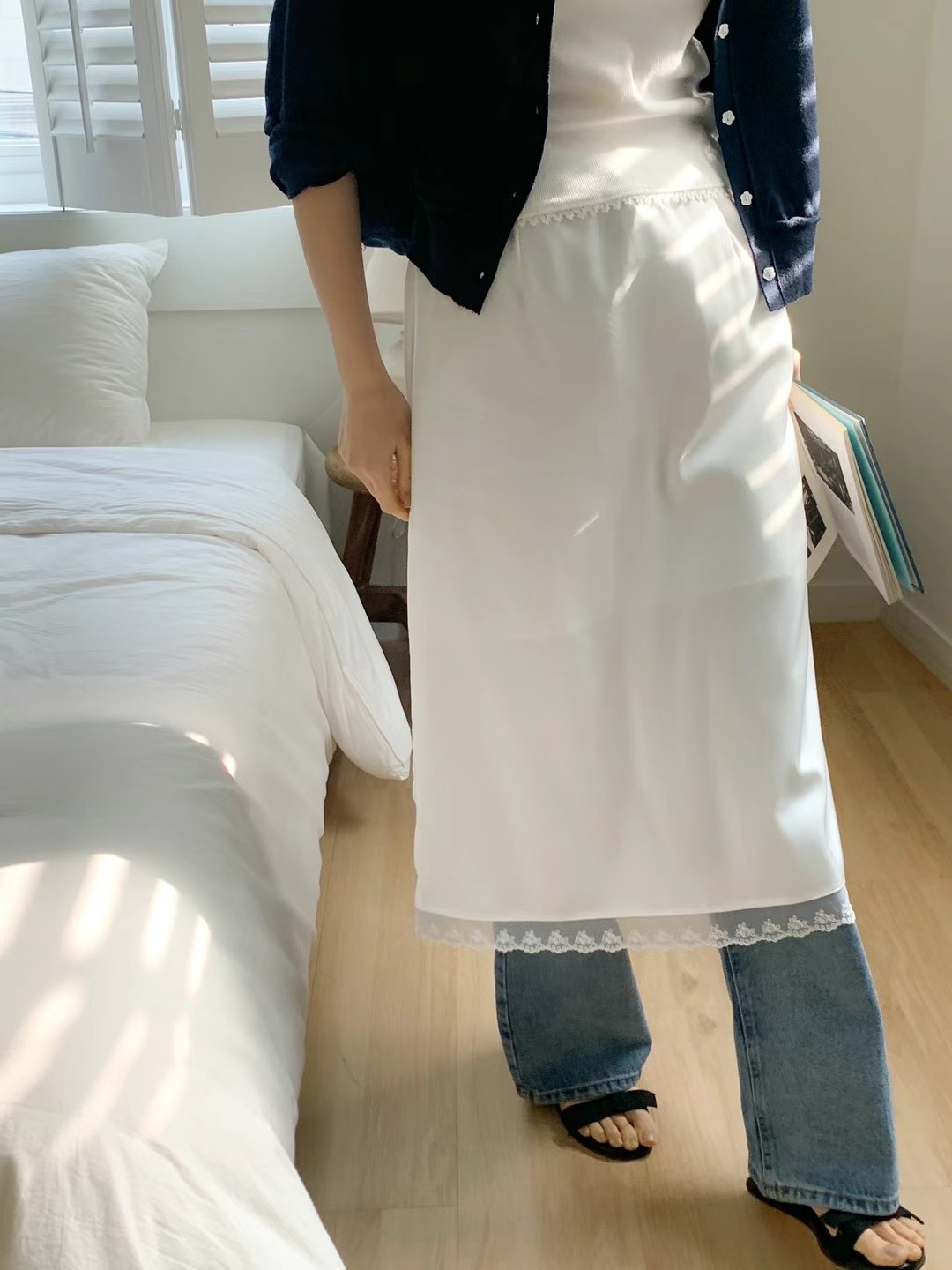 OUIR韓國直郵㊣女裝新品推薦休閑熱賣時尚25春夏半身裙中短裙OUIR半身裙/中短裙圖色3