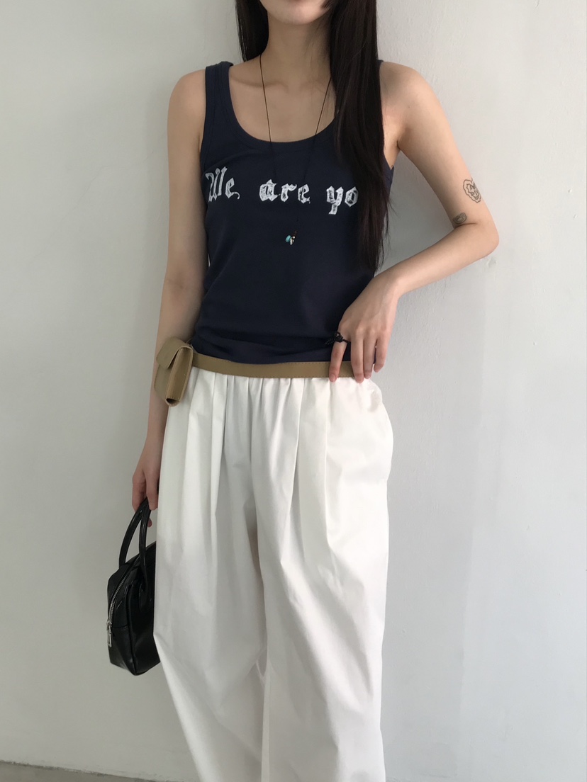 ESCHER直郵韓國代購㊣女裝新品時尚推薦人氣25春夏吊帶背心ESCHER吊帶/背心