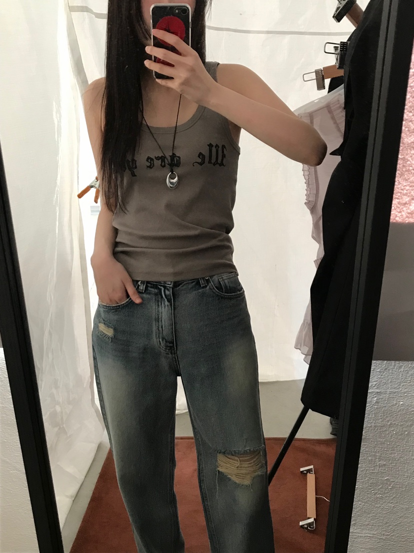 ESCHER直郵韓國代購㊣女裝新品時尚推薦人氣25春夏吊帶背心ESCHER吊帶/背心