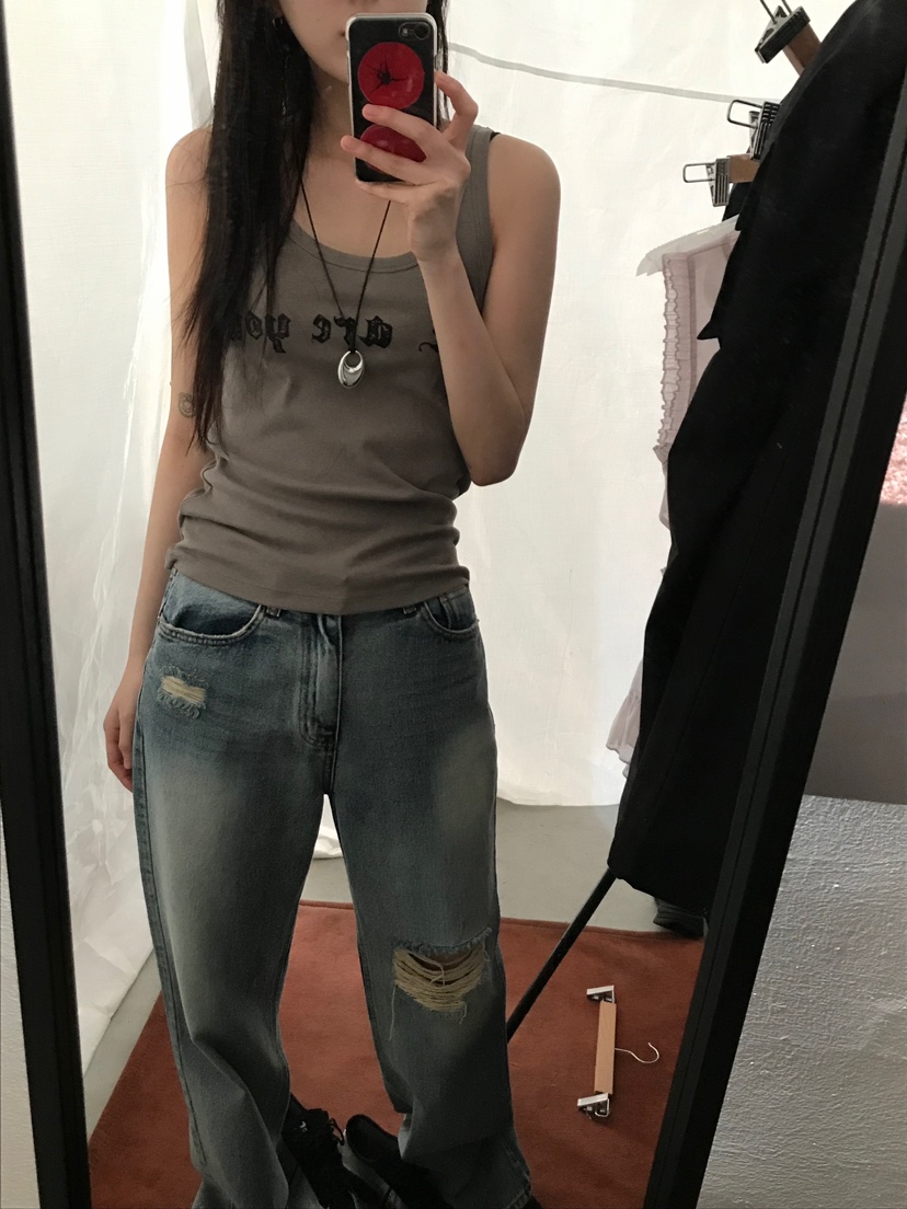 ESCHER直郵韓國代購㊣女裝新品時尚推薦人氣25春夏吊帶背心ESCHER吊帶/背心