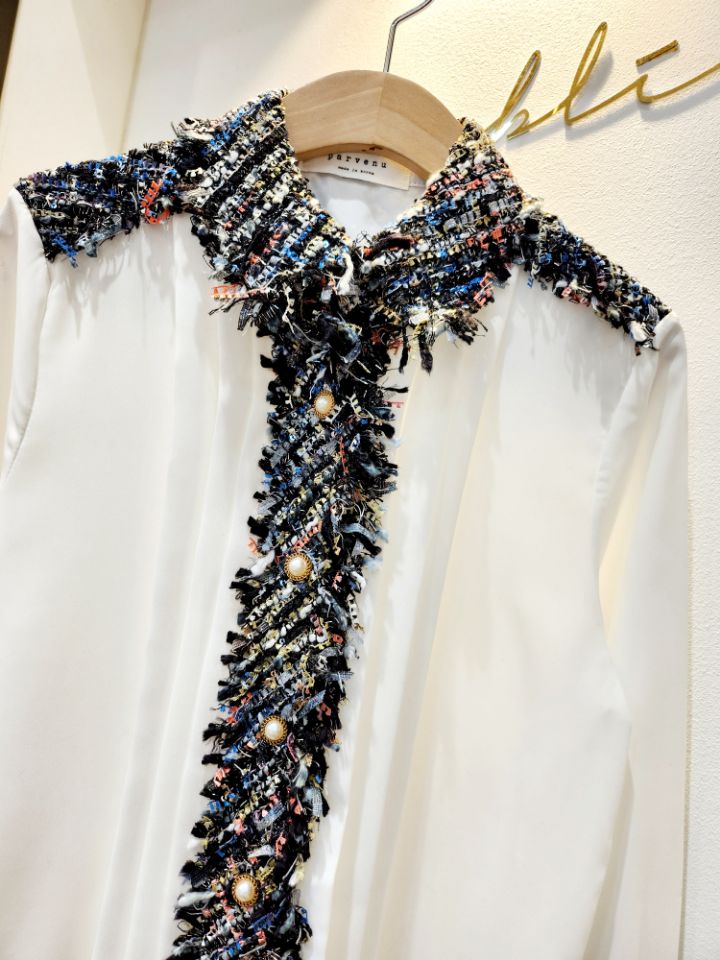 BLING BLING-S韓國直郵㊣女裝新品25春夏時尚推薦襯衫蕾絲衫BLING BLING-S襯衫/蕾絲衫