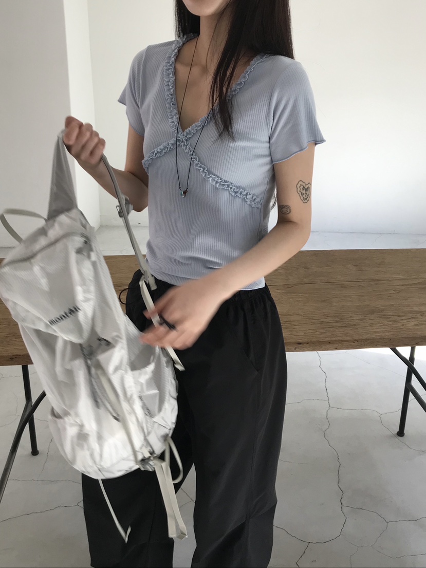 ESCHER韓國直郵㊣東大門實拍女裝新品休閑25春夏推薦人氣T恤ESCHERT恤
