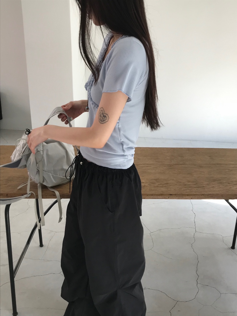 ESCHER韓國直郵㊣東大門實拍女裝新品休閑25春夏推薦人氣T恤ESCHERT恤