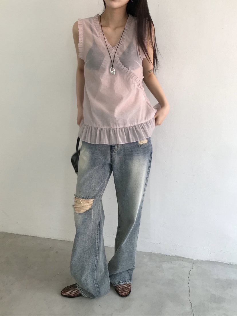 ESCHER韓國㊣直郵東大門代購女裝新品熱賣25春夏休閑吊帶背心ESCHER吊帶/背心