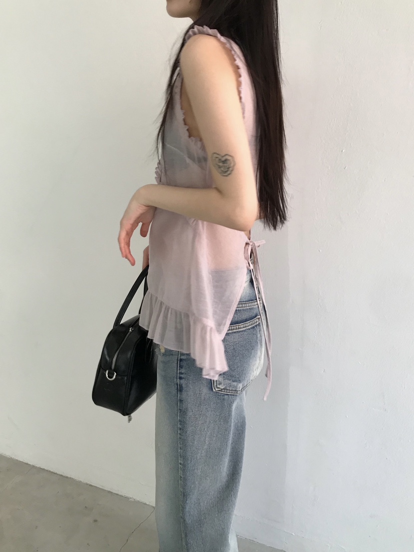 ESCHER韓國㊣直郵東大門代購女裝新品熱賣25春夏休閑吊帶背心ESCHER吊帶/背心