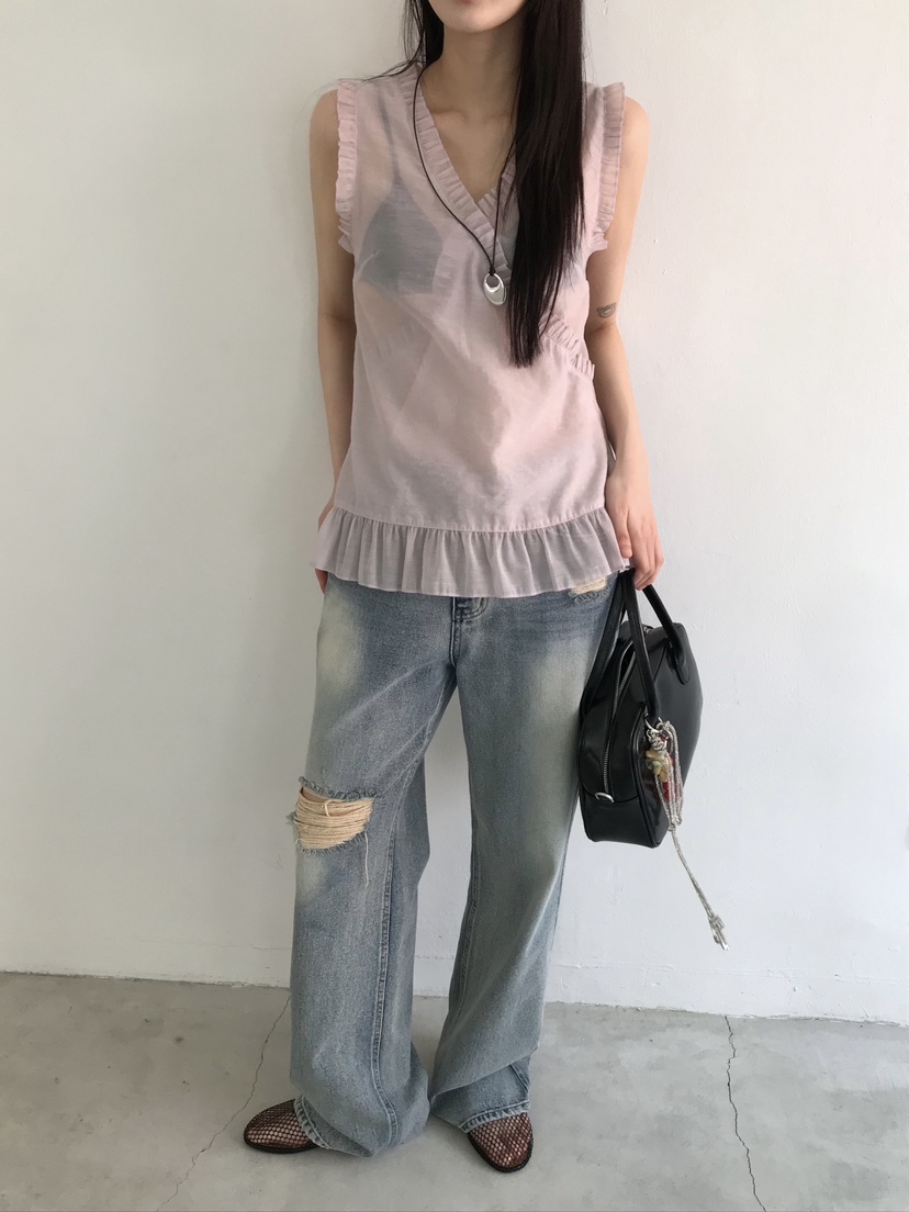 ESCHER韓國㊣直郵東大門代購女裝新品熱賣25春夏休閑吊帶背心ESCHER吊帶/背心
