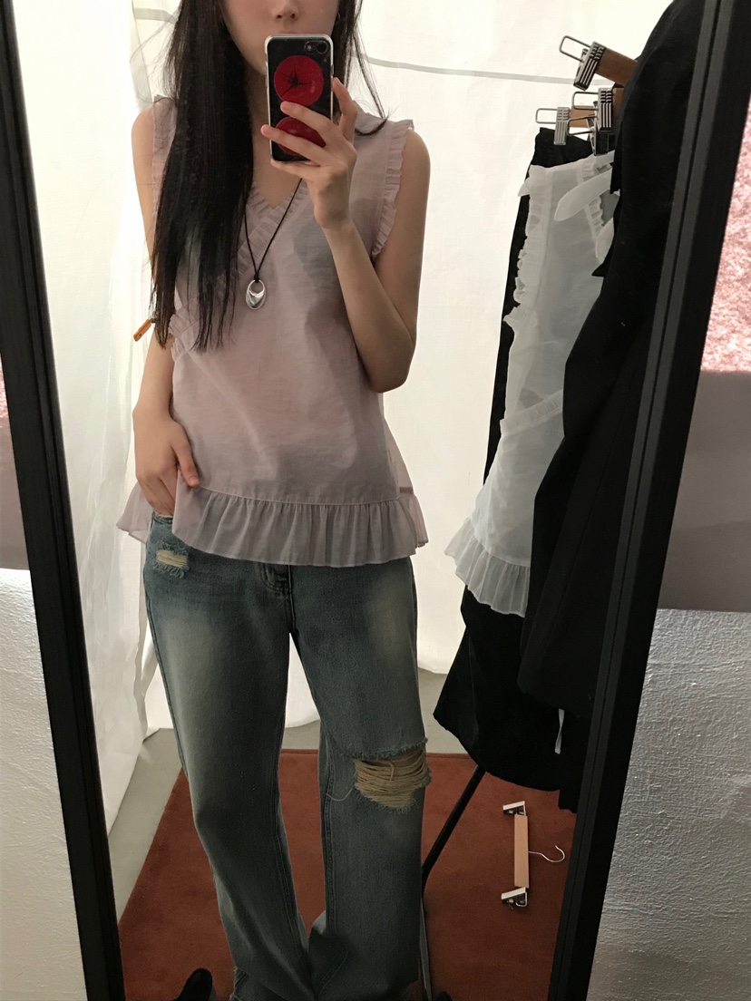 ESCHER韓國㊣直郵東大門代購女裝新品熱賣25春夏休閑吊帶背心ESCHER吊帶/背心